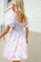 Kori America Cream Floral Print Sweetheart Neck Fit & Flare Dress
