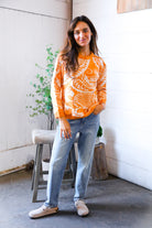 And The Why Spice at Sunrise Orange Cozy Knit Pullover