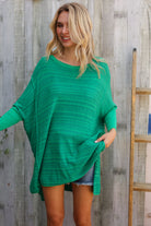 First Love Green Hi Low Pullover Shirts & Tops