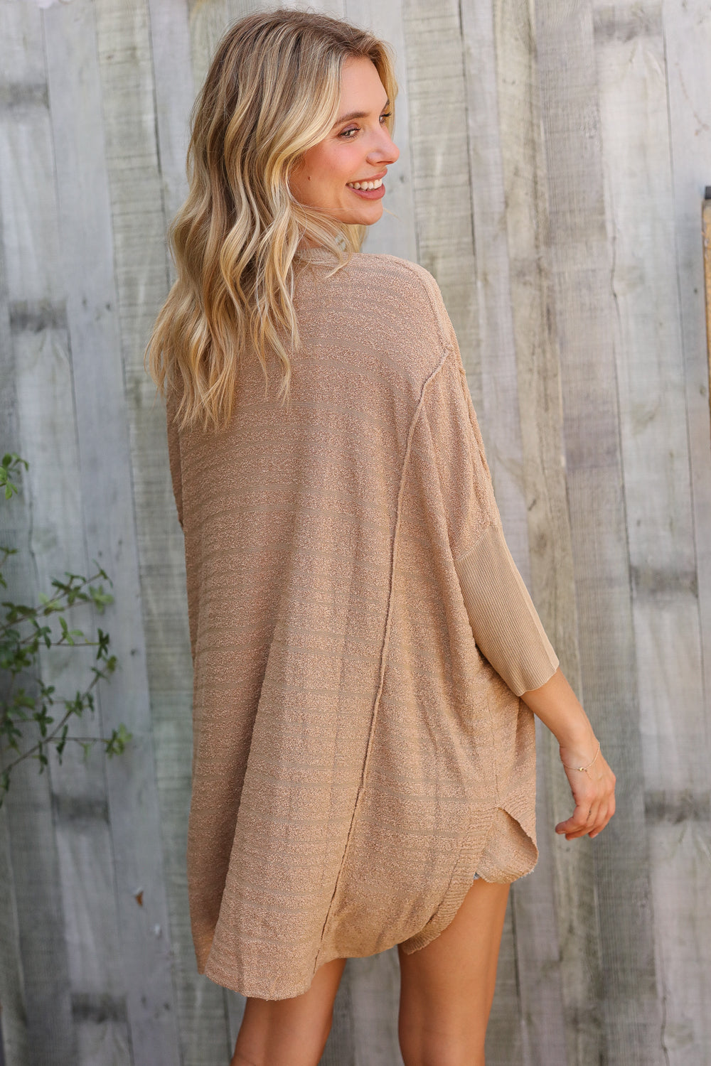 First Love Taupe Hi Low Pullover