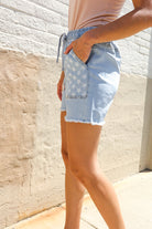Raw Edge - Haptics High Rise Stars & Stripes Pocket Drawstring Shorts