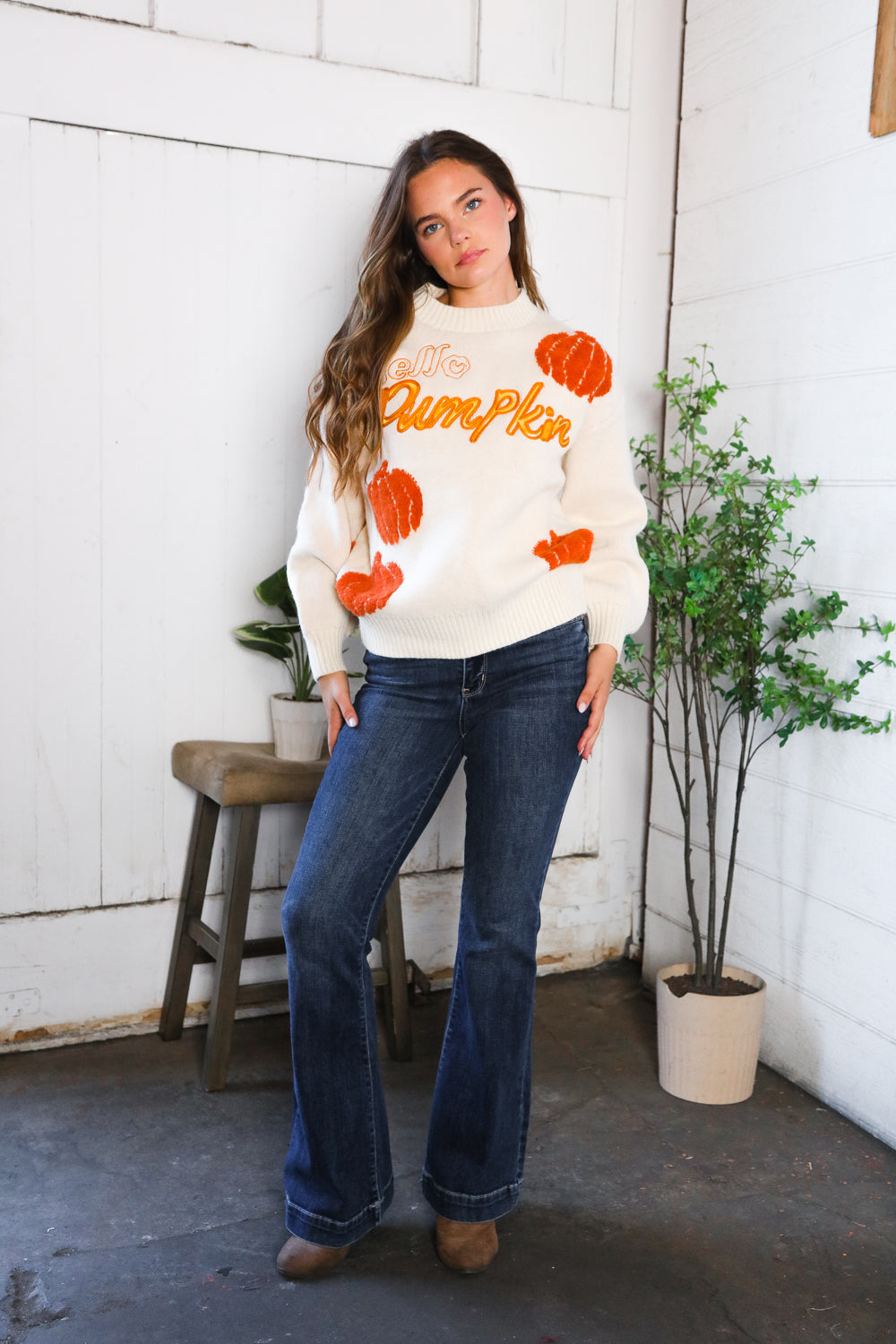 And The Why Hello Pumpkin Patch Pullover