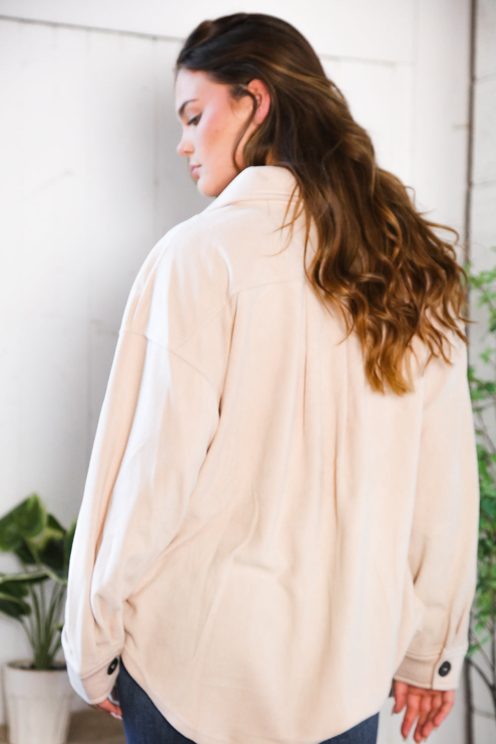 First Love Oversized Taupe Shacket