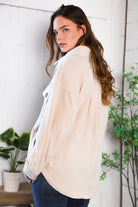 First Love Oversized Taupe Shacket