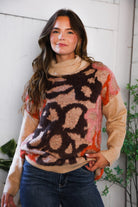 And The Why Blooms in Autumn Turtleneck Cozy Sweater