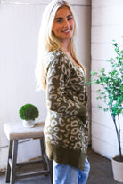 First Love Leopard Olive Cardigan