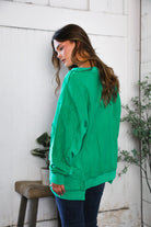 Fantastic Fawn 'Happy Fall Y'all' Kelly Green Sweater