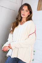 Fantastic Fawn Cream Thick Ribbed Sweater