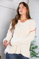 Fantastic Fawn Cream Thick Ribbed Sweater