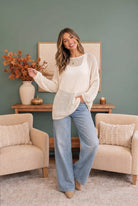 Kye Mi Coastal Breeze Open Knit Sweater