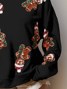 Preorder: Sequin Gingerbread Man Long Sleeve Sweatshirt Trendsi