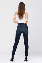 Judy Dark Washed Blue High Waist Washed Skinny Jeans