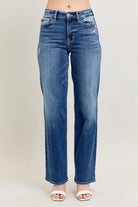 Judy Blue Dark Washed High Waist 90's Straight Leg Jeans