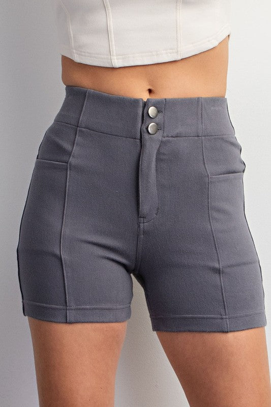 Rae Mode Cotton Stretch Twill Short Pant Titanium Rae Mode