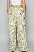 POL Vanilla Floral Lace Drawstring Cargo Pants