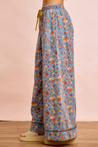 BiBi Floral Printed Drawstring Wide Pants