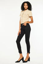 Kancan High Rise Frayed Hem Skinny Jeans