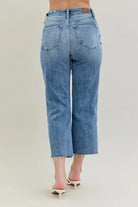 Judy Blue High Waist Destroy Crop Wide Leg Jeans