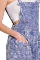 Zenana Marlin Woven Double Gauze Acid Washed Romper