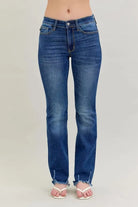 Judy Blue Mid-rise Non-distressed Hem Bootcut Jeans DK