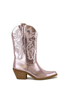 ADELA-05-WESTERN BOOTS PINK METALLIC Let's See Style