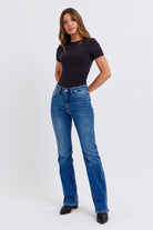 Judy Blue Mid-Rise Bootcut Jeans with Thermal Lining Jeans