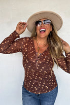 PREORDER: Blakeley Annie Vneck Mesh Top Womens