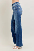 Judy Blue Dark Washed High Waist 90's Straight Leg Jeans