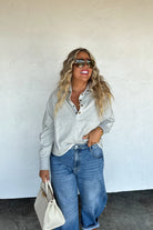 PREORDER: Blakeley Longer Length Marley Snap Button Sweatshirt Womens