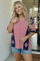 Haptics Stars and Stripes Forever Oversized Top