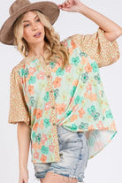 SAGE+FIG Button Down Bubble Sleeves Shirt