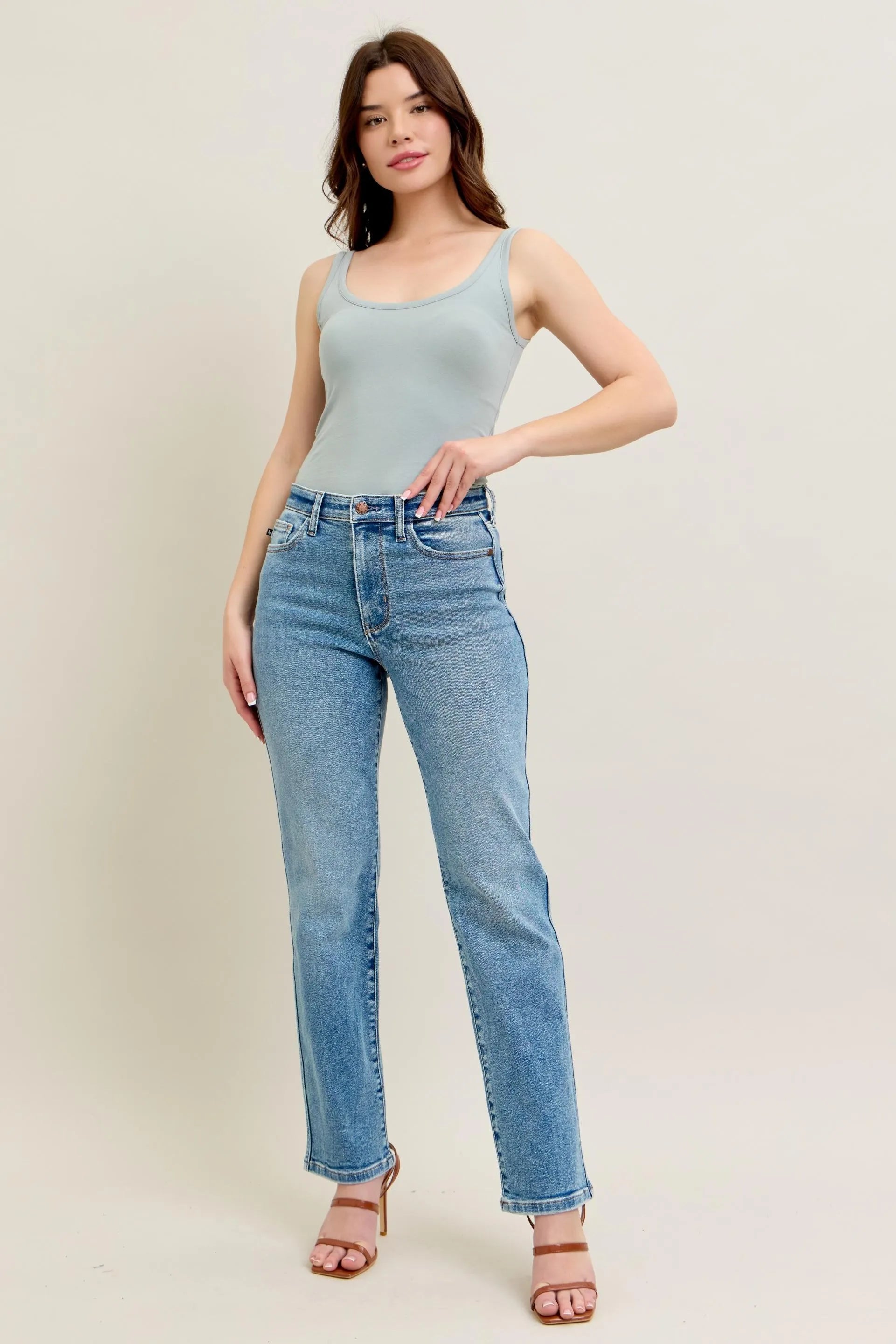 Judy Blue High Waisted Vintage Straight Jeans