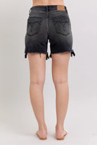 Judy Blue Long Cut Off 2 Button Dad Denim Shorts