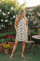 Jodifl Floral Embroidery Print Shift Dress L