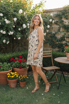 Jodifl Floral Embroidery Print Shift Dress