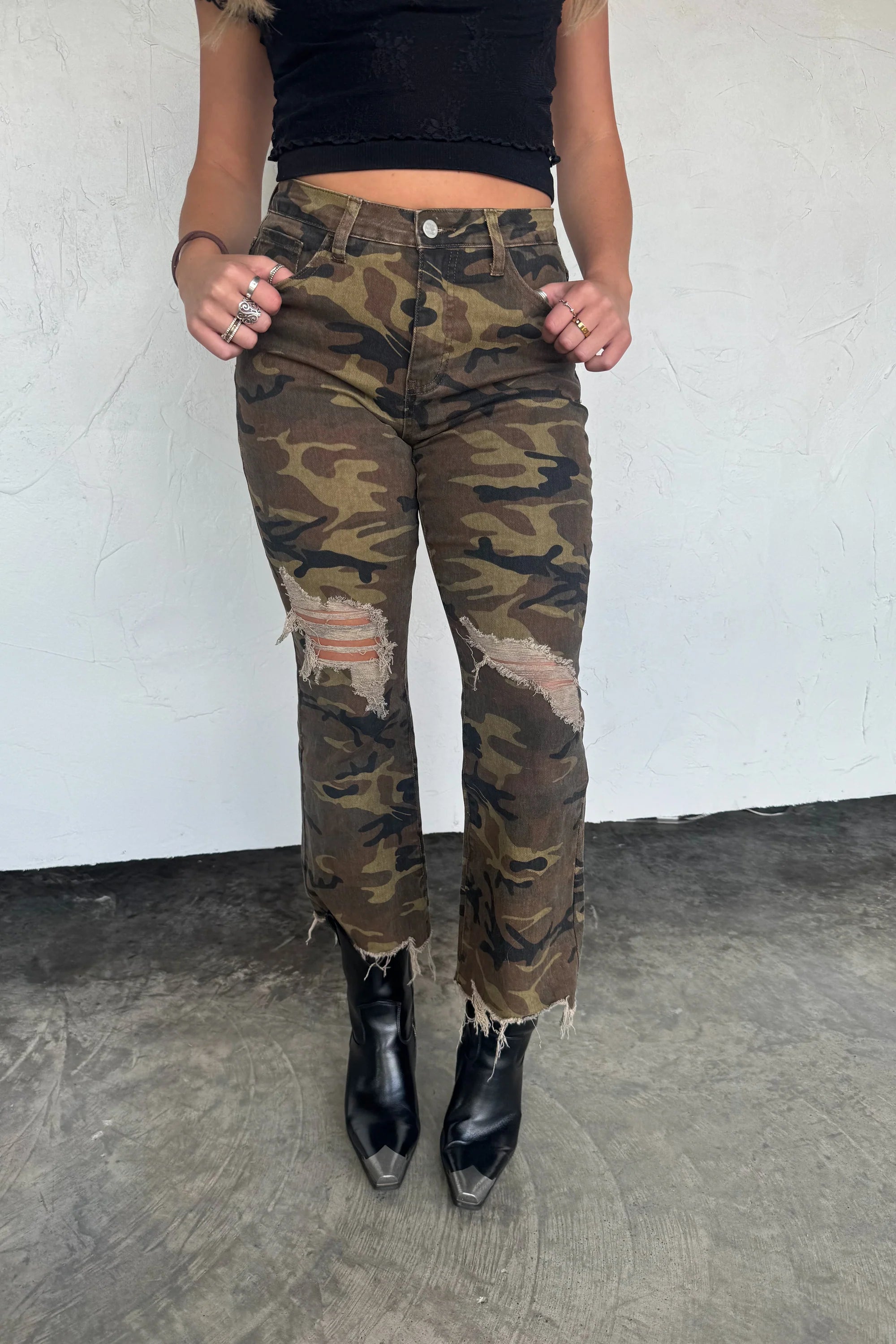 PREORDER- Blakeley URBAN CAMO DISTRESSED JEAN