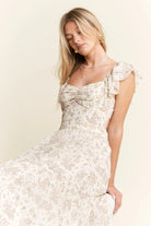 Jade By Jane Ruffle Sleeve Tiered Maxi Dress