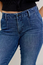 Judy Blue Dark Wash Mid Rise Bootcut Jeans with Welt Pockets