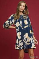 Umgee Midnight Mix Floral High-Low Babydoll Dress MIDNIGHT MIX