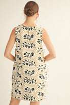 Jodifl Floral Embroidery Print Shift Dress