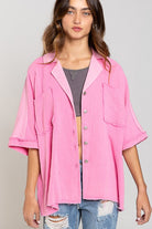 POL Relaxed Fitted Shirt BUBBLEGUM PINK POL