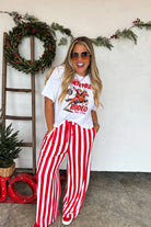 PREORDER: Blakeley Christmas Vertical Vibes Stripe Pants Womens
