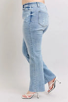Judy Blue Mid Rise Light Wash Dad Jeans
