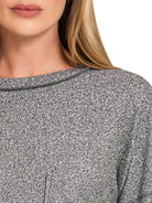Zenana Soft Melange Hacci Round-Neck Long Sleeve T-Shirt