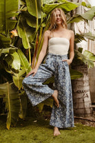BiBi Denim Floral Textured Wide Leg Jeans