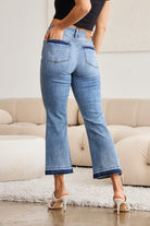 Judy Blue l Released Hem Cropped Bootcut Jeans Trendsi