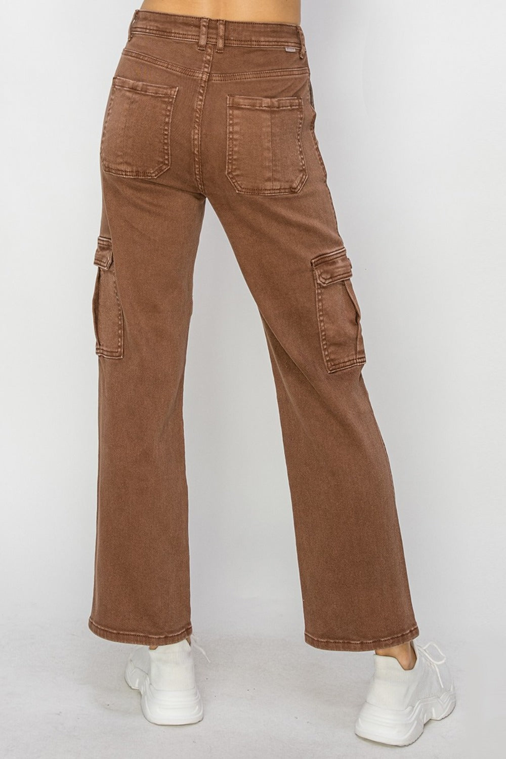 Risen Espresso High Rise Cargo Jeans Jeans