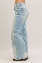 Judy Medium Washed Blue High Waist Column Straight Jeans