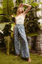 BiBi Denim Floral Textured Wide Leg Jeans