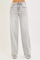 RISEN Slouchy Baggy Jeans with Contrast Stitching